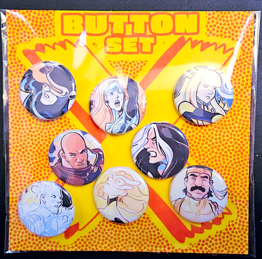 X-Men & Marvel Fan Art Button Set