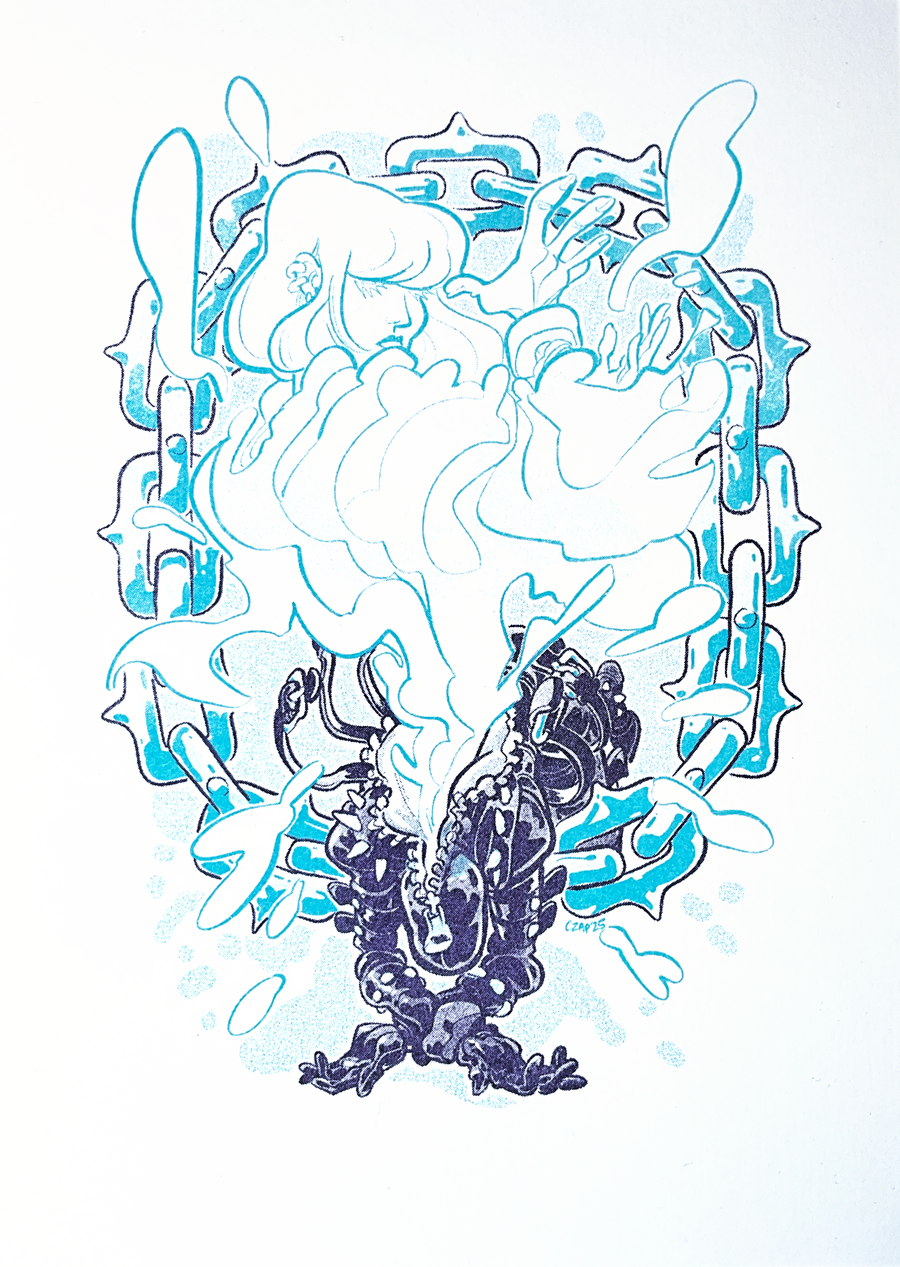 Ghost Leather Print
