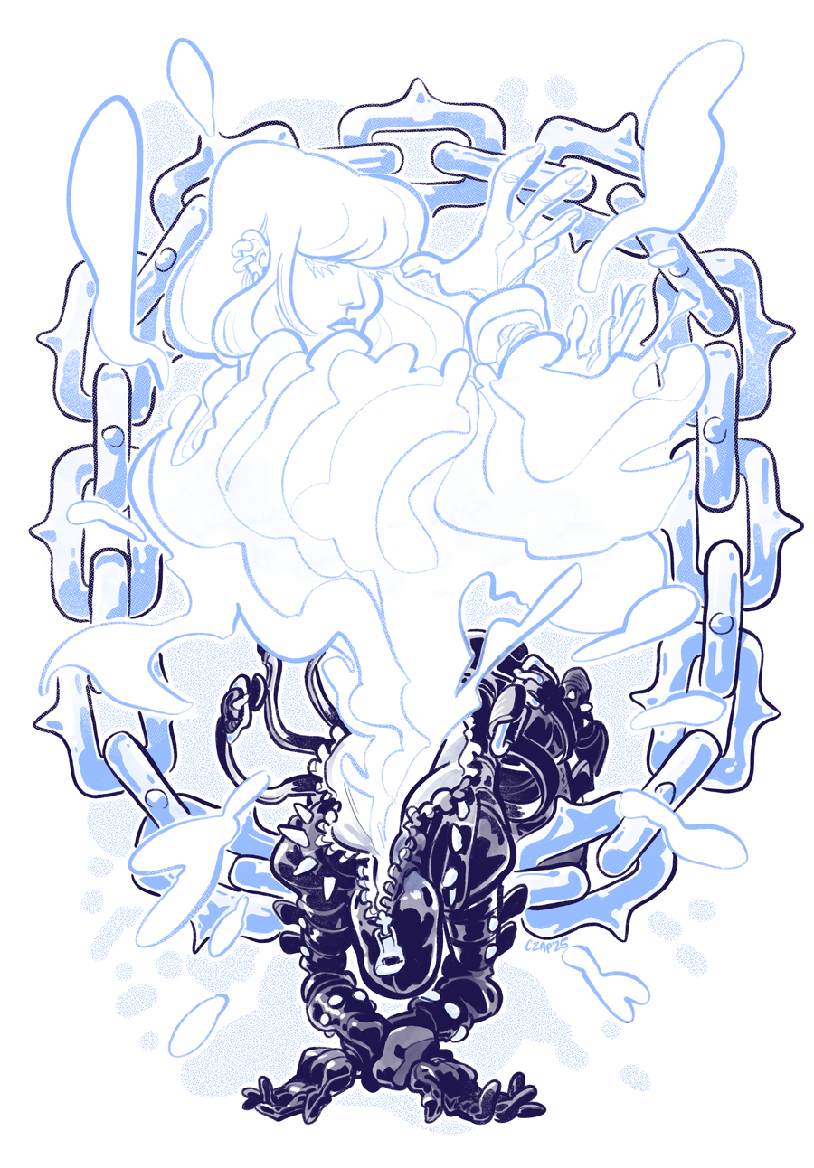 Ghost Leather Print