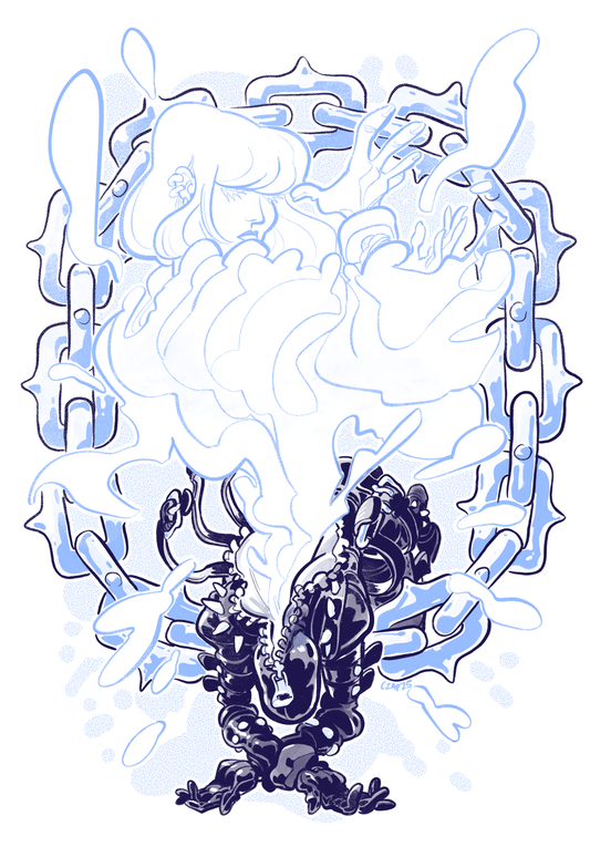 Ghost Leather Print
